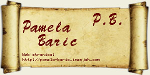 Pamela Barić vizit kartica